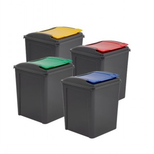 Set 4 Wham 50 Litre Multi- Use Pick Bins Recycling Box